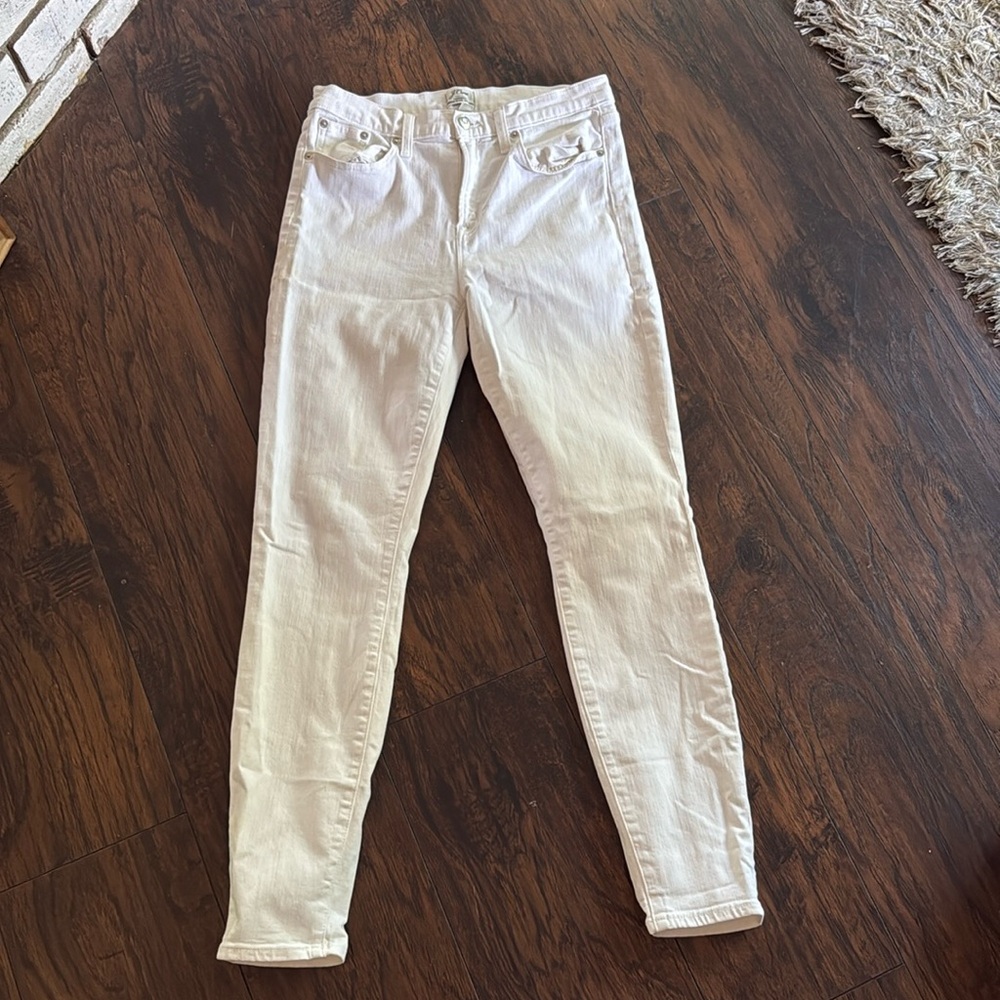 J crew high rise skinny lookout jeans white size 29
